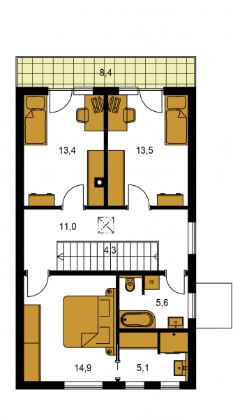 Plan de sol du premier étage - TREND 297